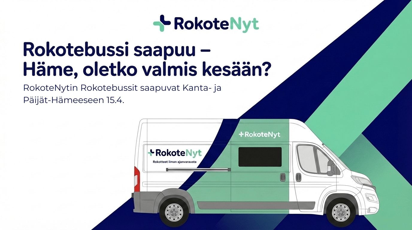RokoteNytin rokotebussit saapuvat Kanta- ja Päijät-Hämeeseen 15.4 alkaen